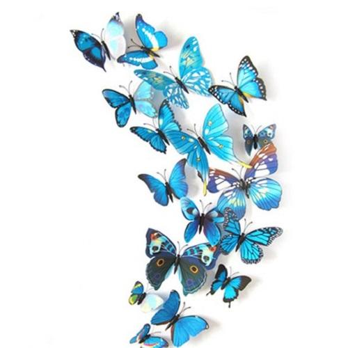 [HCM]Set 12 Bướm 3D Trang Trí Tủ Lạnh Hoặc Dán Tường