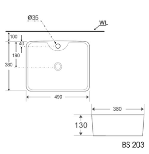 Chậu Lavabo rửa mặt để bàn TT-203