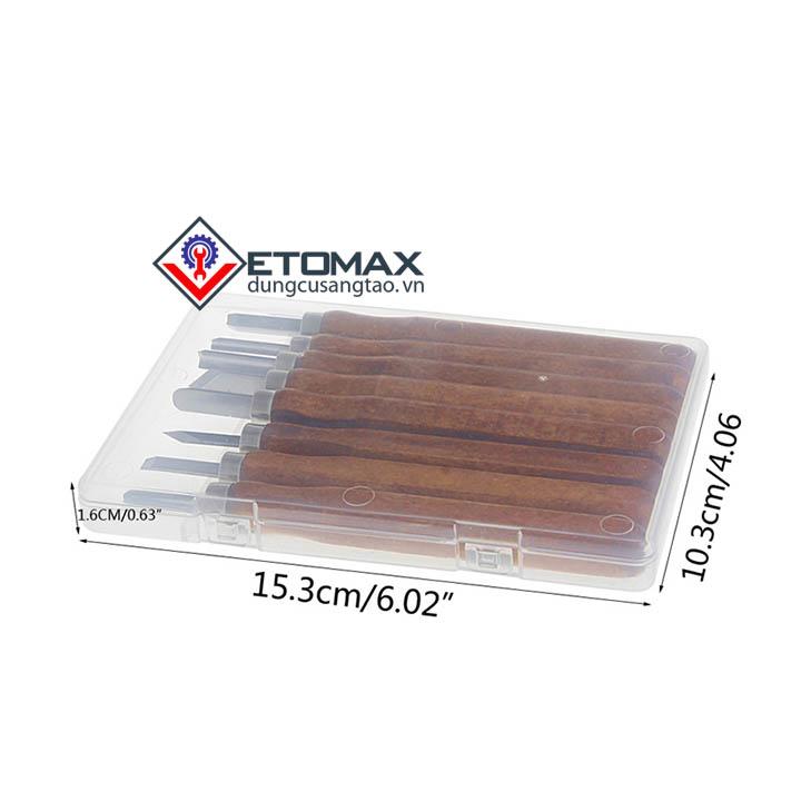 Bộ 8 dụng cụ khắc, đục tiện gỗ đa năng cao cấp