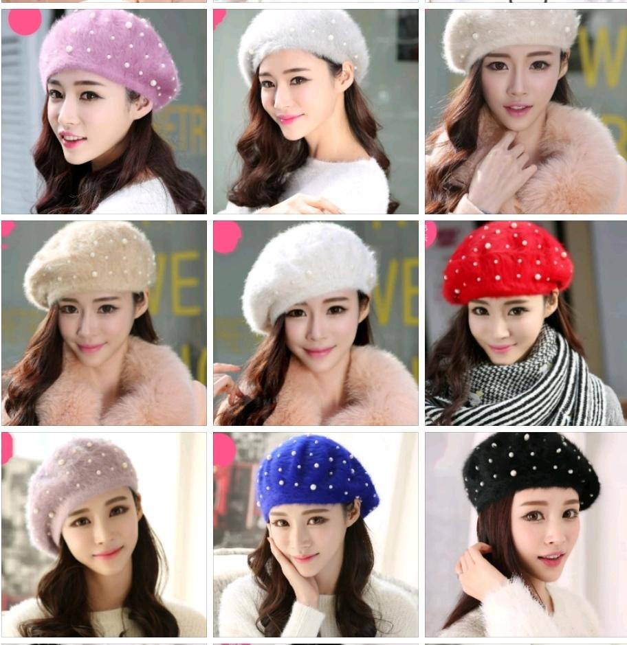 [HCM]Nón bere nữ. mũ beret lông thỏ