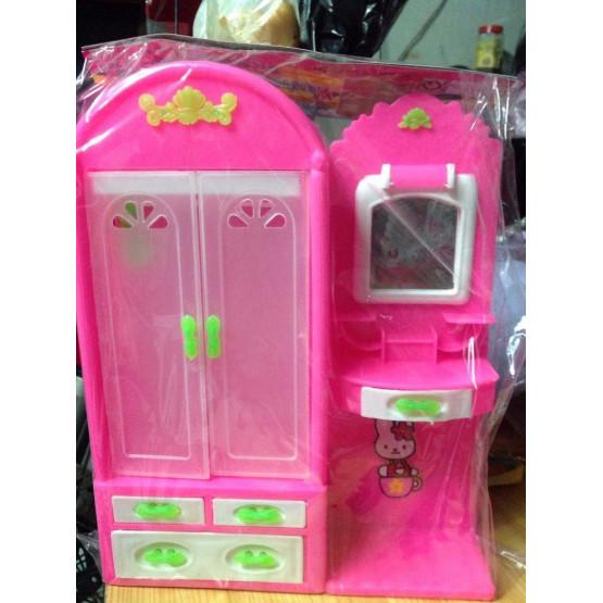 [HCM]Tủ quần áo búp bê TU01 (hồng)(Pink)