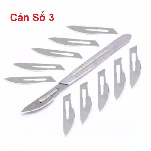 Cán dao mổ y tế số 3 (Kèm 5 lưỡi dao mổ thích hợp) Thegioiykhoa