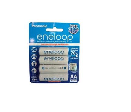 Bộ 4 pin sạc AA Panasonic Eneloop 2000mAh (Trắng)  