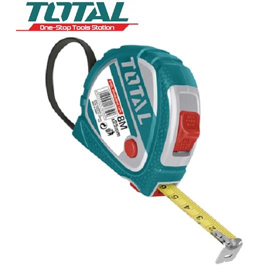 Total - 8mx25mm thước kéo thép nền vàng - tmt126081