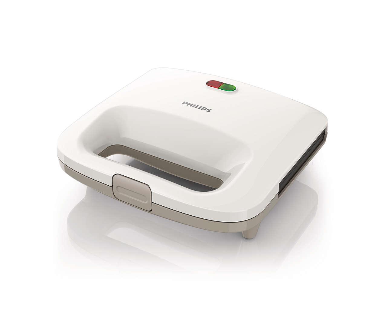 Máy làm bánh sandwich Philips HD2393  (trắng) - Hàng nhập khẩu