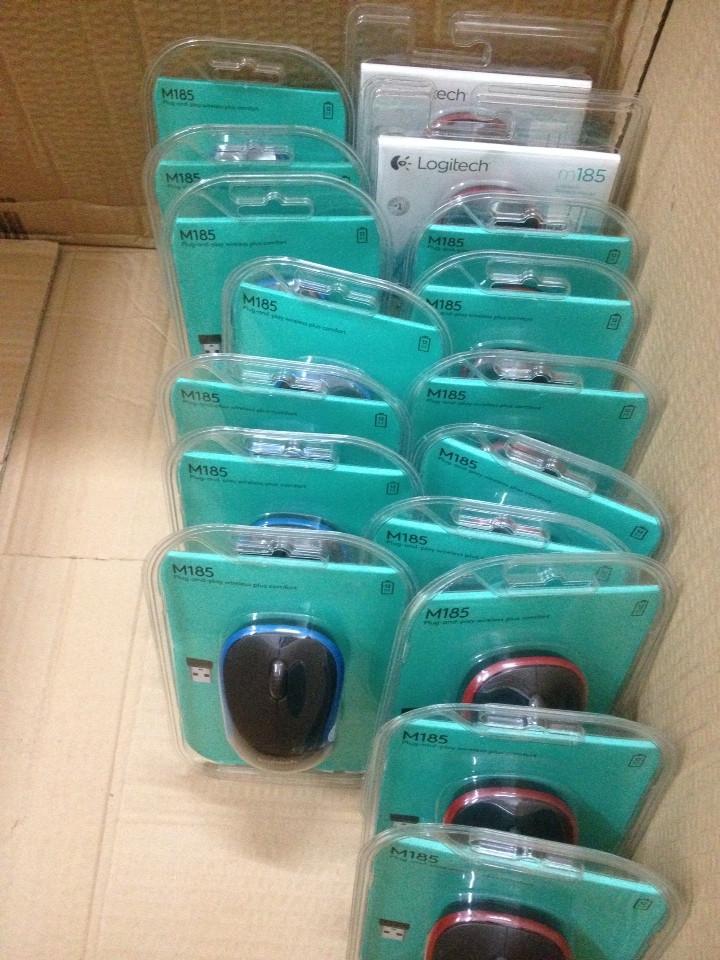Chuột quang không dây Logitech M185 (Xám)
