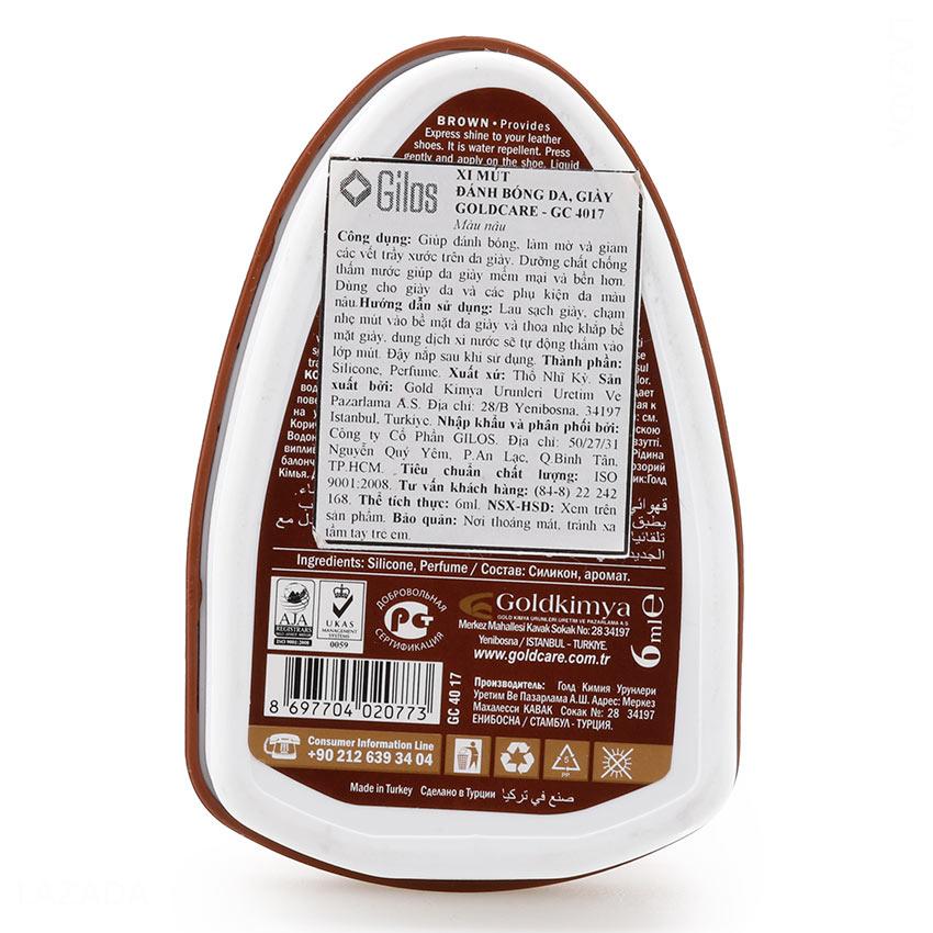 Xi mút đánh bóng da giày GoldCare GC 4017 6ml (Nâu)