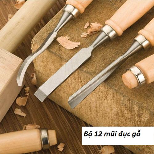 Bộ 12 mũi đục gỗ