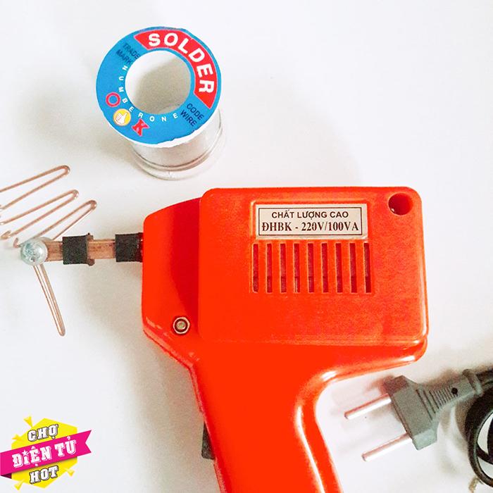 Máy Hàn Xung 220VAC + Cuộn Thiếc Lớn,Tặng 3 Mũi Hàn
