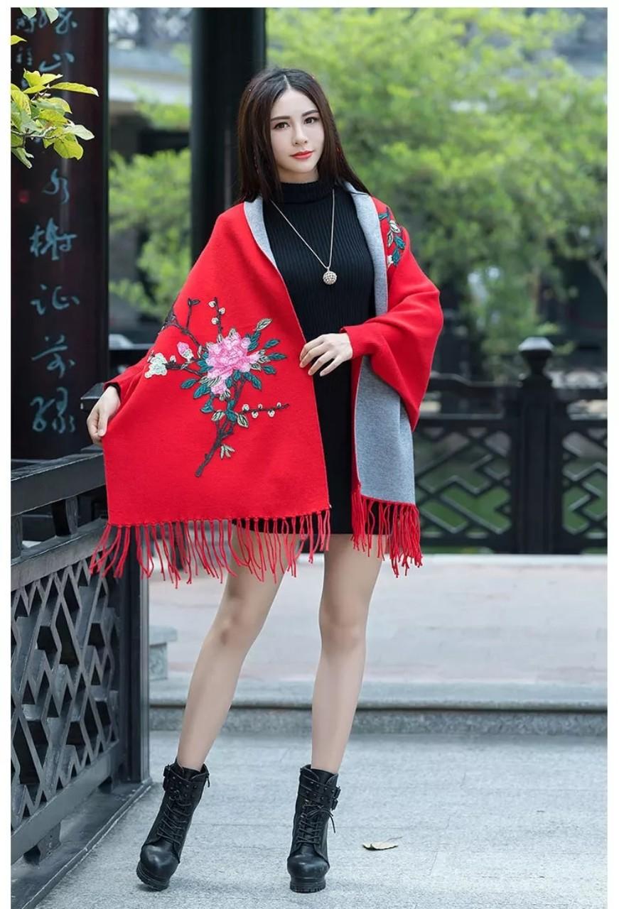 Áo choàng len thêu Quảng Châu