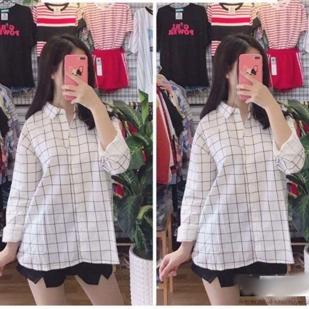 Áo sơ mi nữ sọc caro SM720