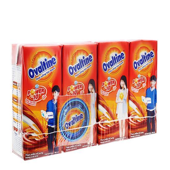 Thức uống lúa mạch Ovaltine vị socola lốc 180ml (thùng 48 hộp)