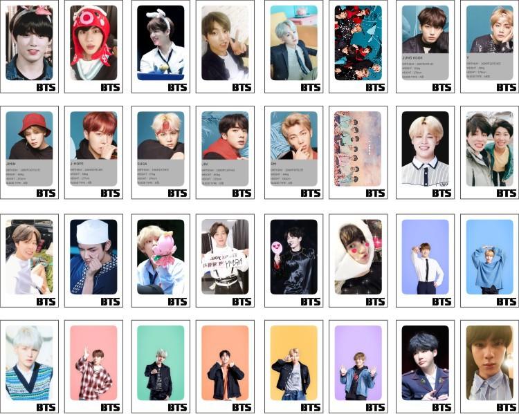 Lomo 32 tấm bts, got7, wanna one, black pink, twice