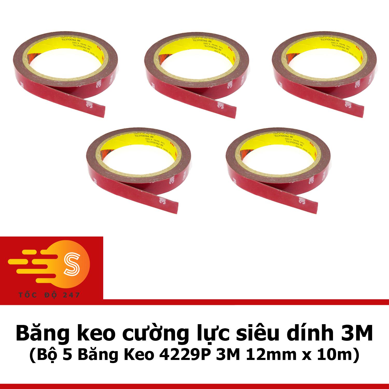 Bộ 5 Băng Keo 4229P 3M 12mm x 10m COMBO5 4229P-12