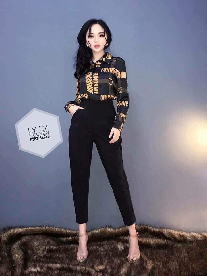 Quần Baggy công sở cạp chun