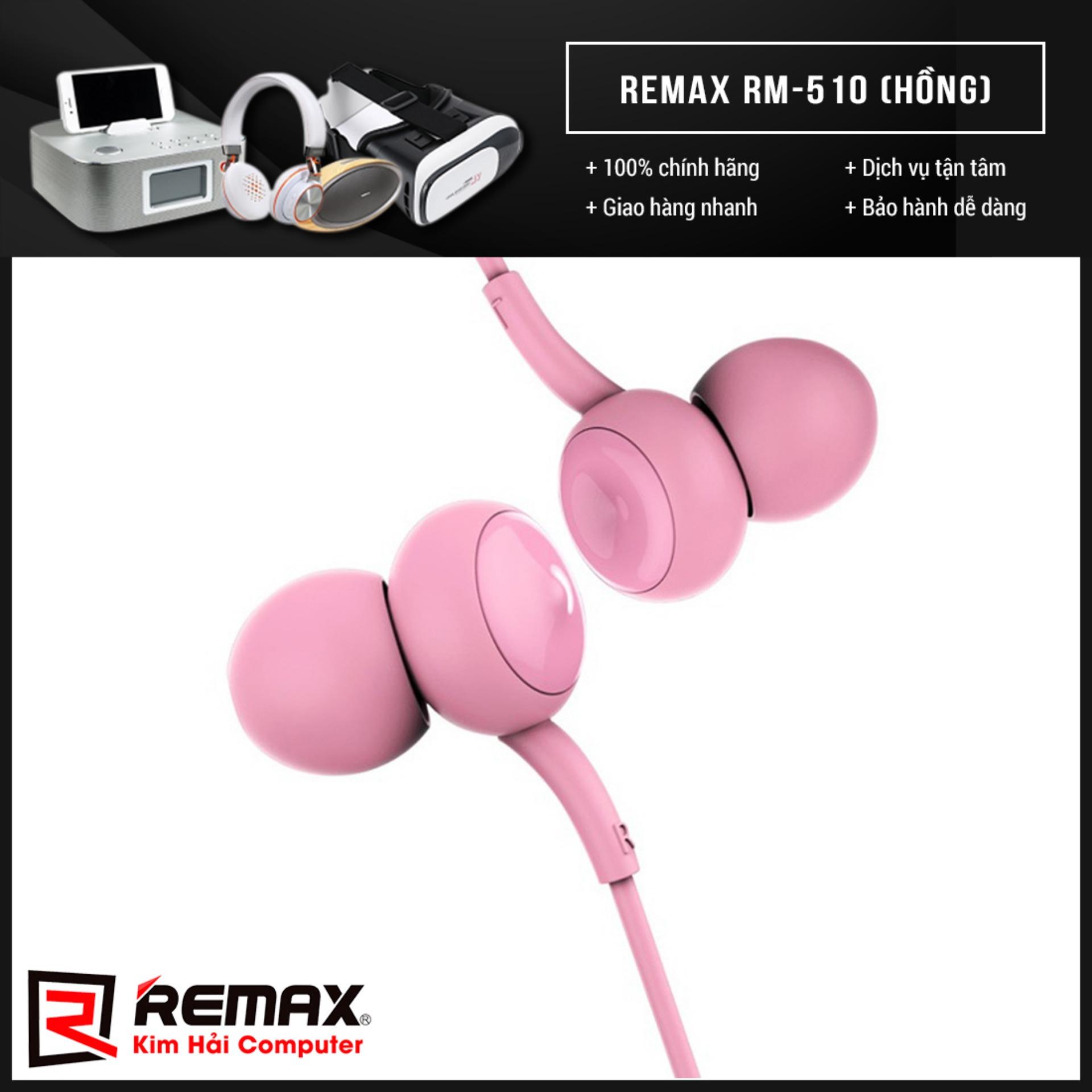 TAI NGHE REMAX RM-510 (Hồng) - Kim Hải Computer