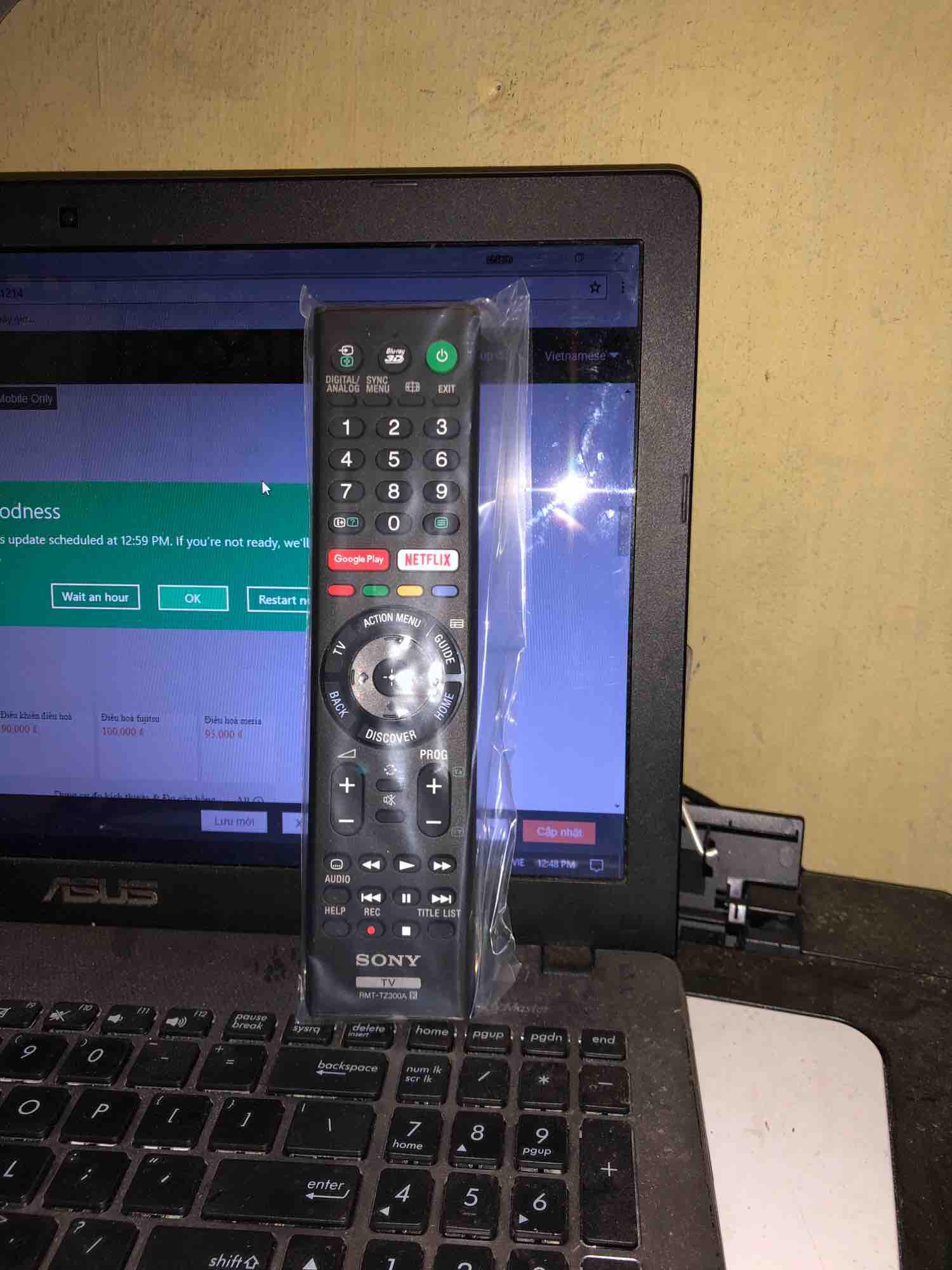 Điêu khiển tivi Sony smart tivi 4K (tx300A)