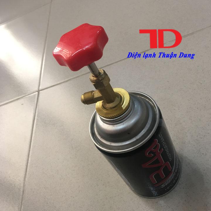 Van Khóa Gas Lon R134A Van Mở Gas Lon R134 Đầu Kết Nối Chắc Chắn Dùng Cho Thi Công Điện Lạnh
