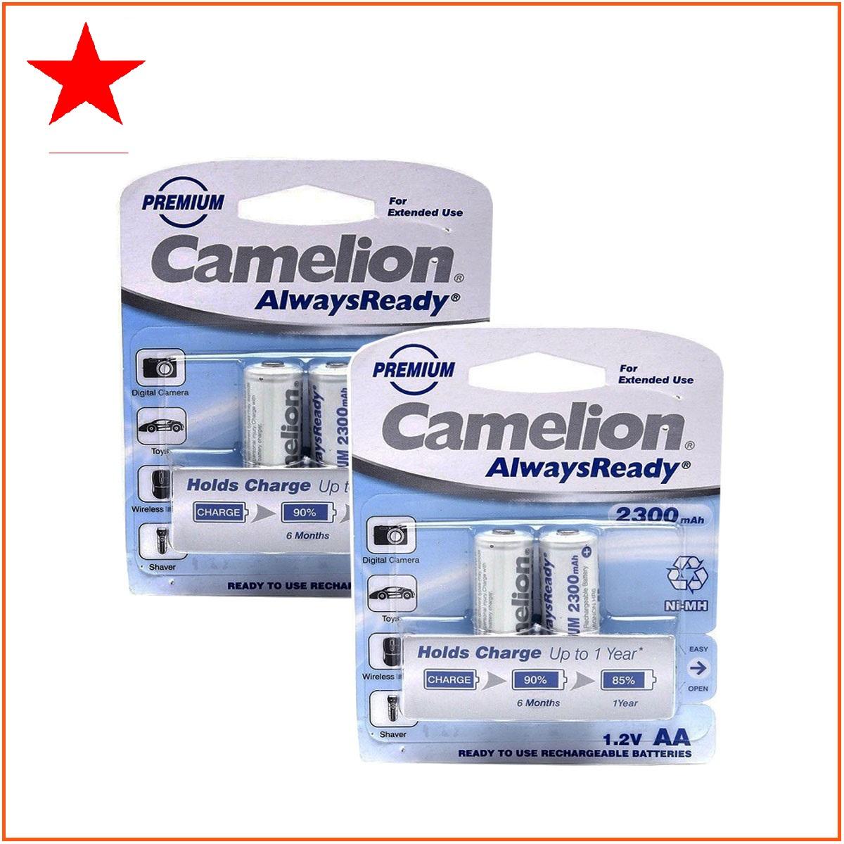 Combo 2 vỉ pin sạc AA Camelion 2300mAh (1 vỉ 2 viên)