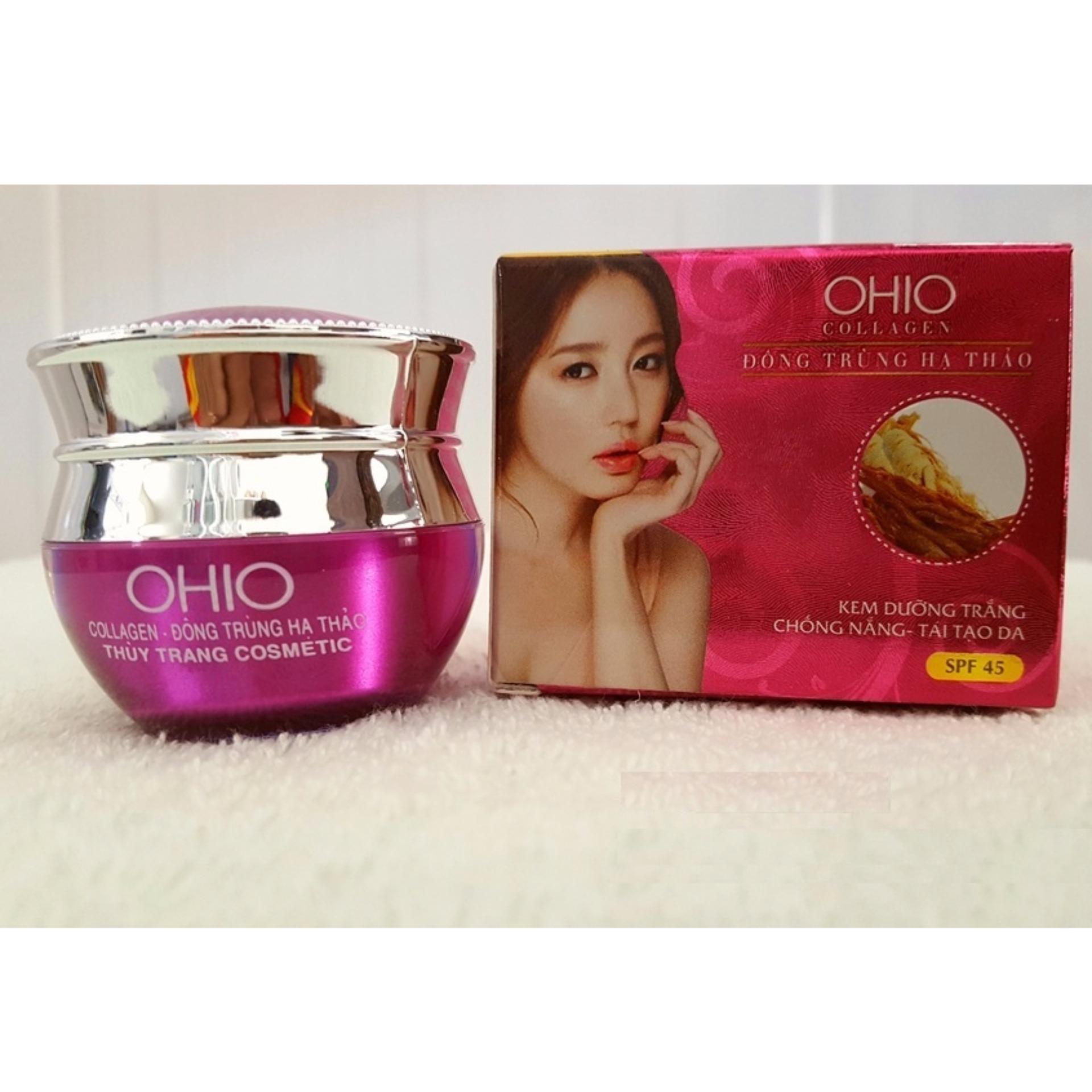 Kem dưỡng trắng, chống nắng, tái tạo da OHIO Collagen - Đông Trùng Hạ Thảo