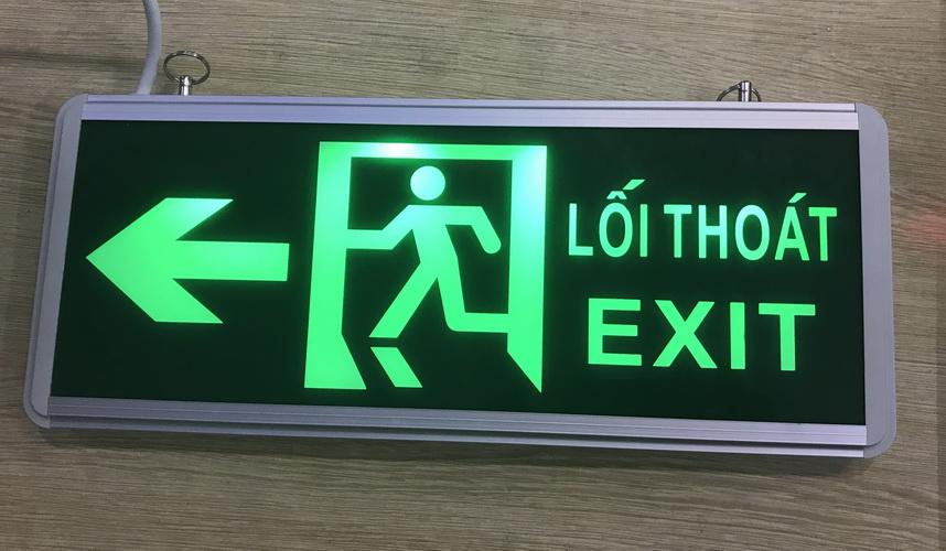 Đèn  EXIT thoát hiểm 2 mặt có hình người