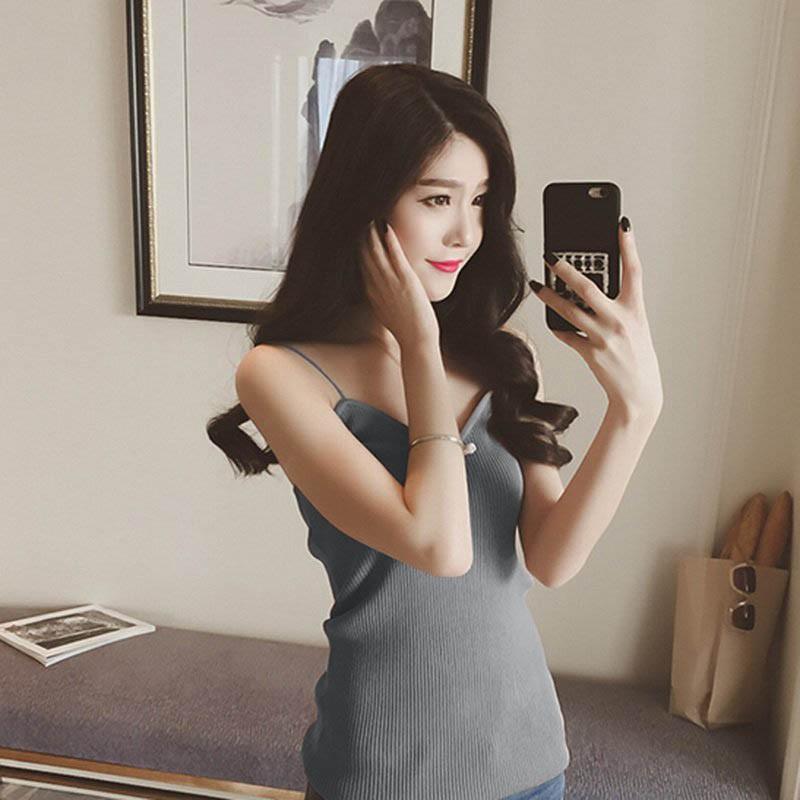 [HCM]Áo Hai Dây Len Gân Cao Cấp Ôm Sát Co Dãn