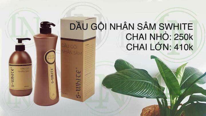 DẦU GỘI NHÂN SÂM ĐÀO SWHITE - 1000ML