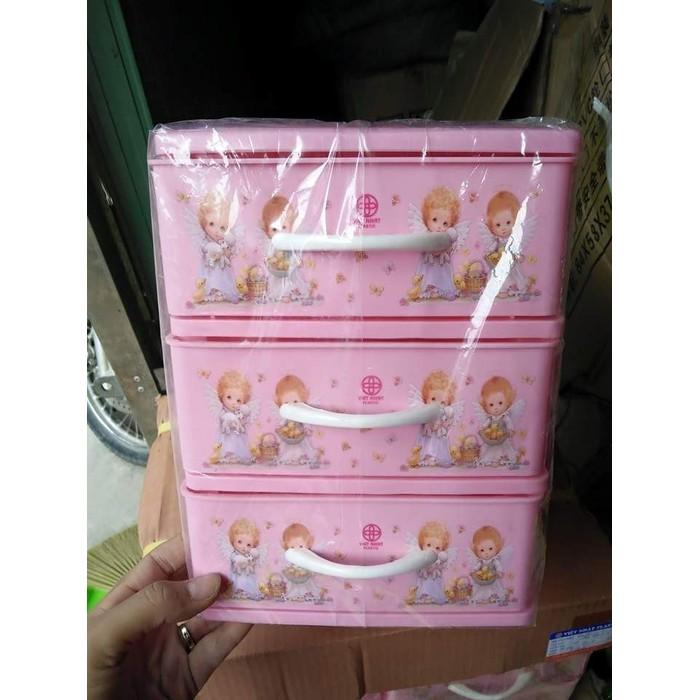 Tủ , hộp nhựa mini 4 ngăn Việt Nhật (26 x 18 x Cao 32cm)