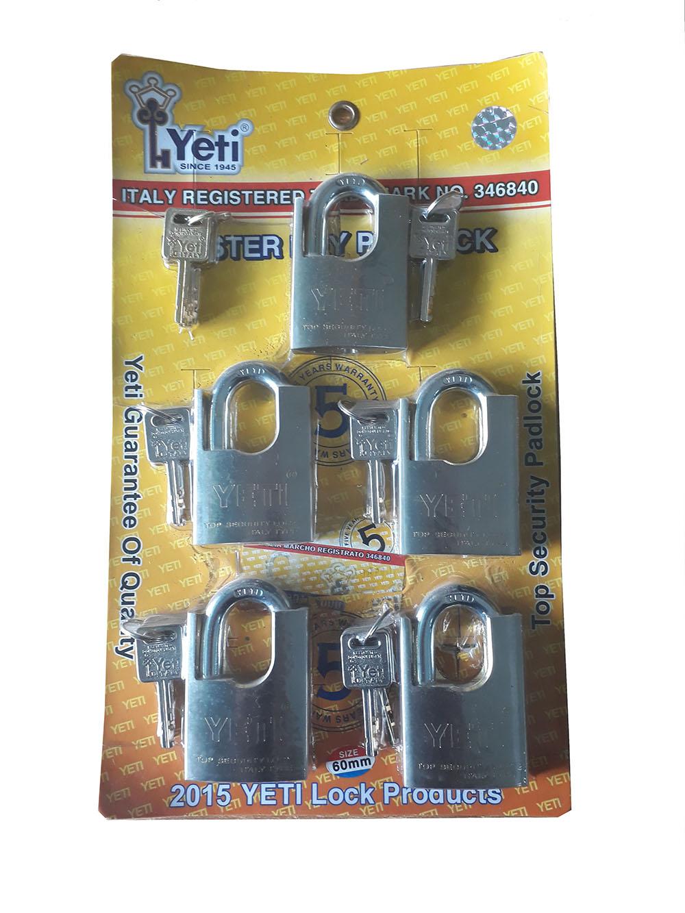 [HCM]BỘ 5 Ổ KHÓA CHỐNG CẮT 60MM YETI