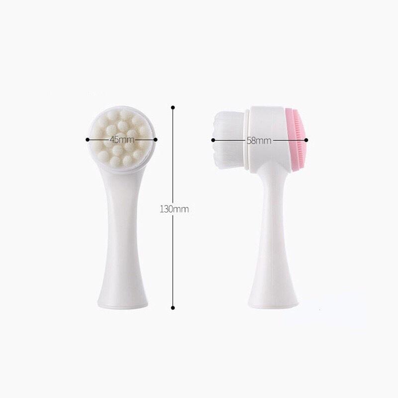 [HCM]Cọ massage rửa mặt silicon 2 đầu thông minh