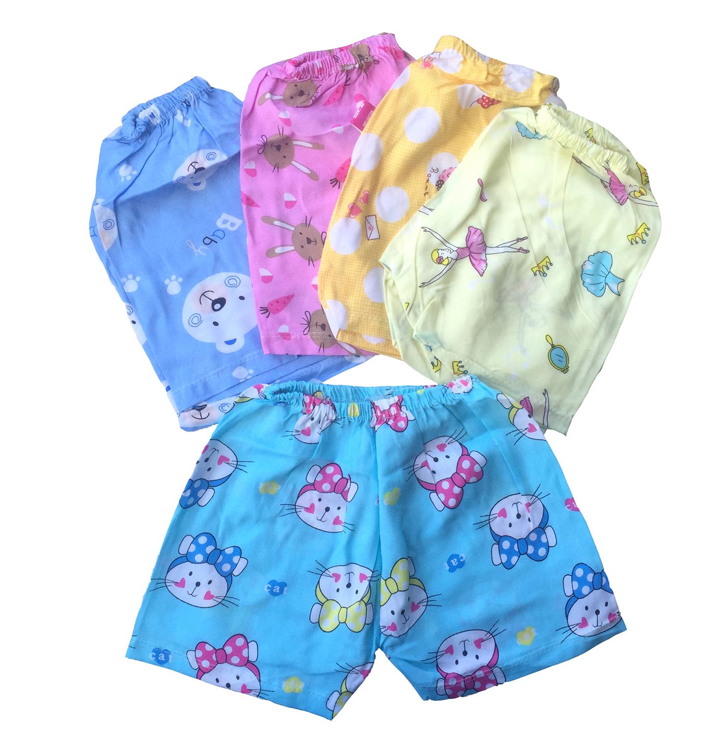 Bộ 5 quần lanh đùi cho bé gái