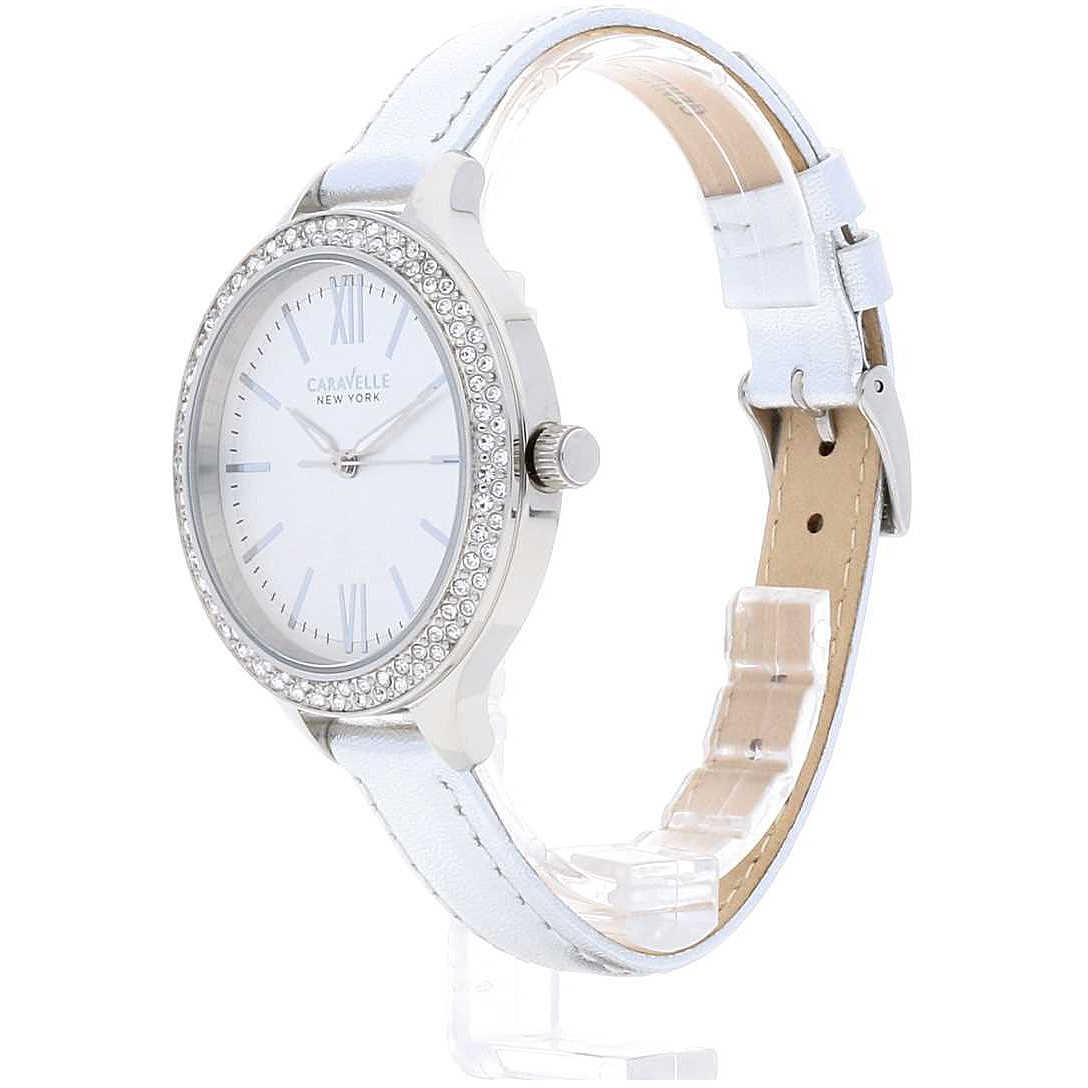 Đồng hồ nữ dây da Caravelle 43I167 36mm - Bạc