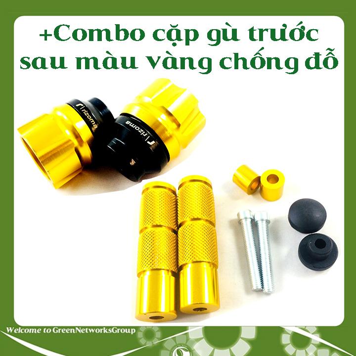 Combo cặp Gù chống đổ trước đỗ sau cho xe máy GreenNetworks