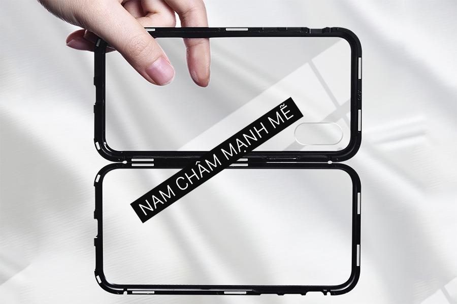 Ốp lưng kính viền kim loại iMagnet iPhone 6/6S Plus