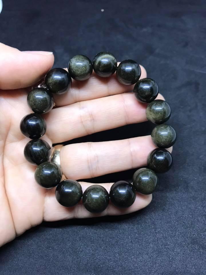 Vòng tay đá mắt đại bàng 12ly