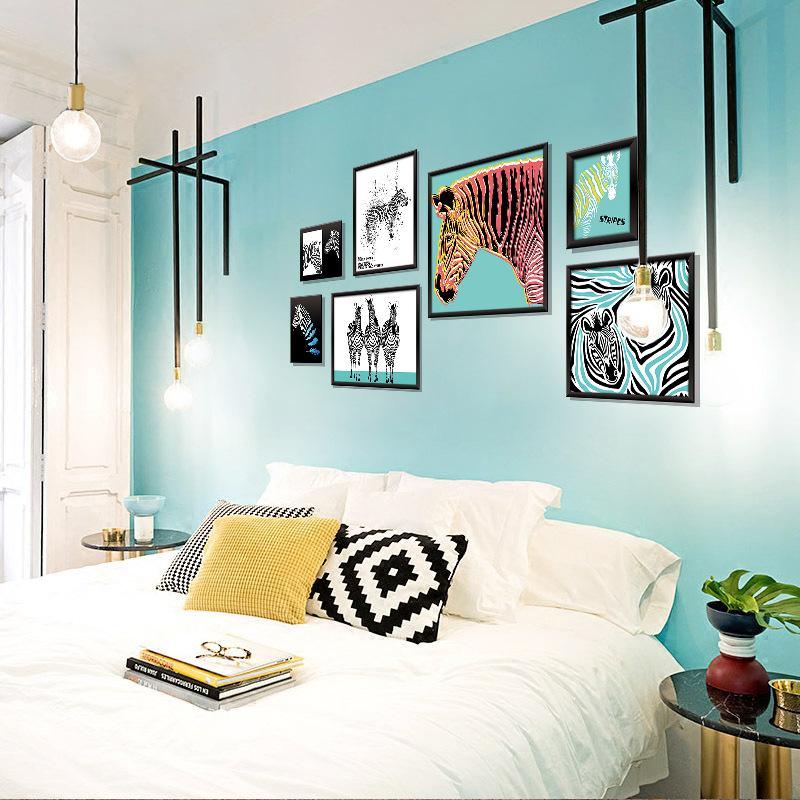 Decal dán tường khung tranh ngựa vằn Sticker Tranh Dán Tường XL8326- Decal dán tường con vật -Decal dán tường hình thú