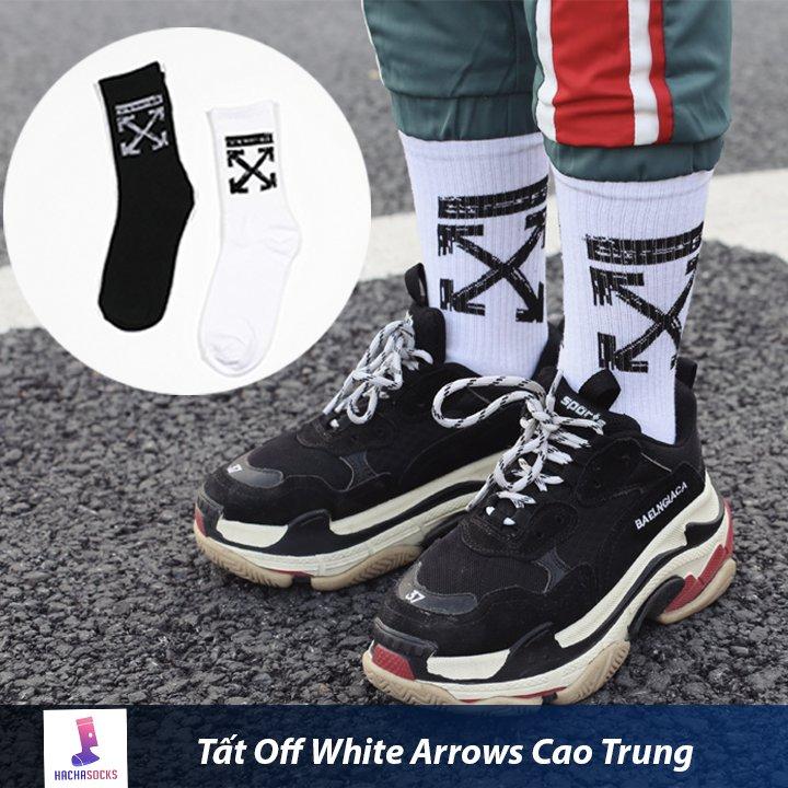 [HCM]Vớ Tất Off White Unisex Thời Trang Đường Phố