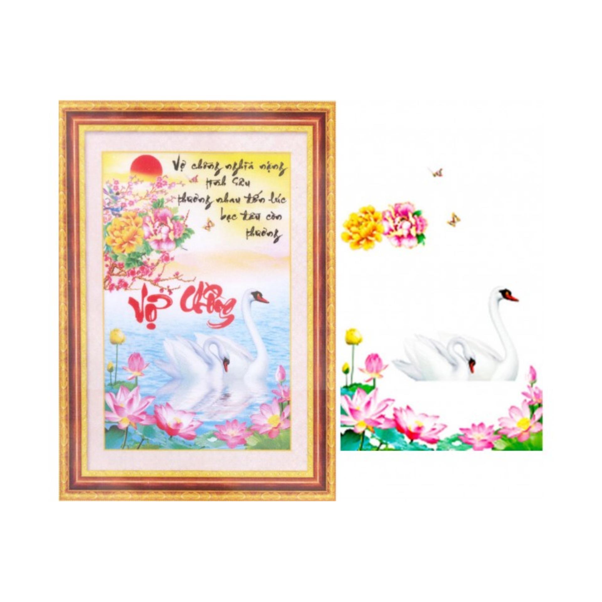 Tranh đính đá vợ chồng yn5090-bảo ngọc