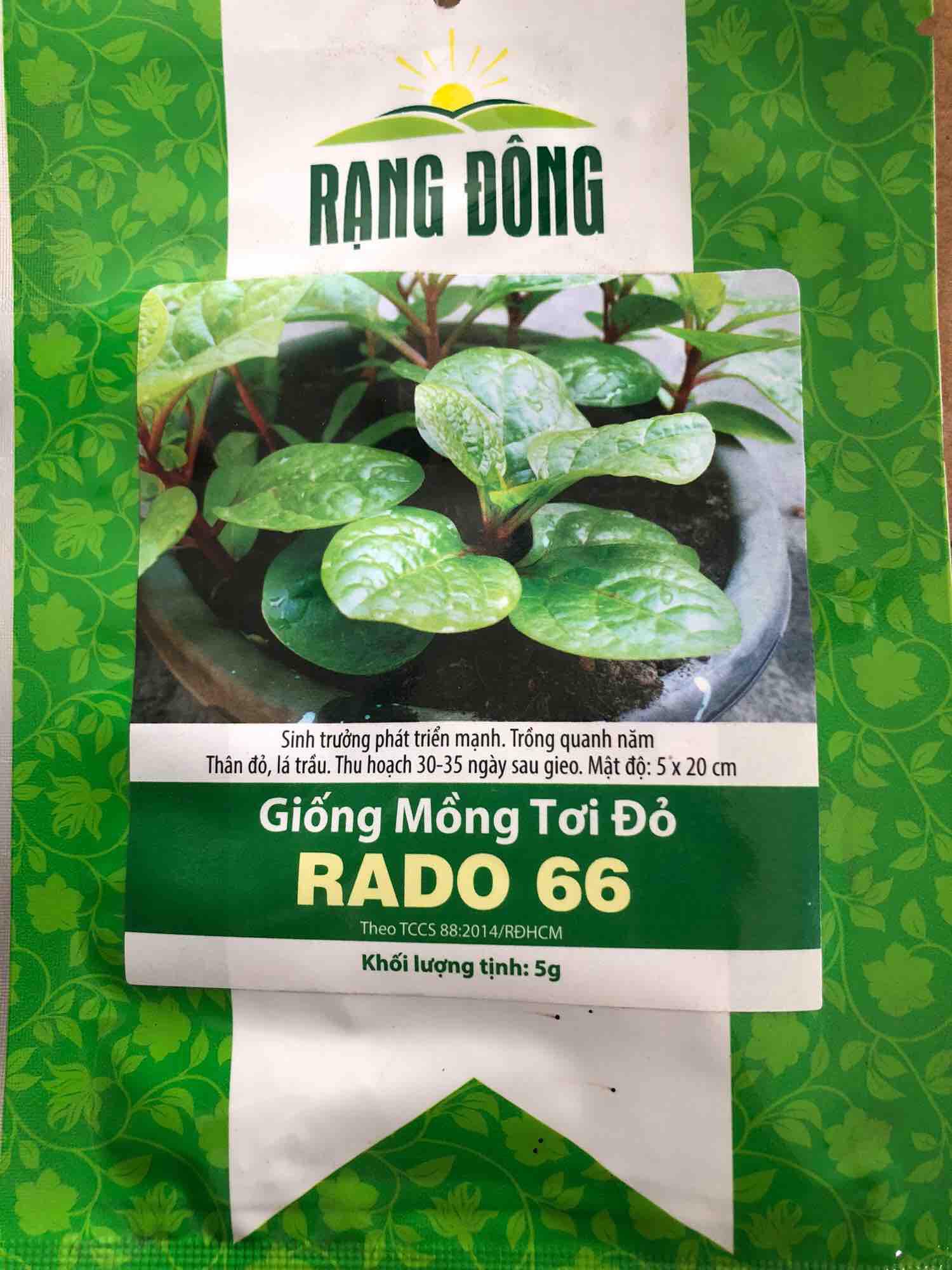 Hạt Giống Mồng Tơi Đỏ - Hạt giống rau ăn lá