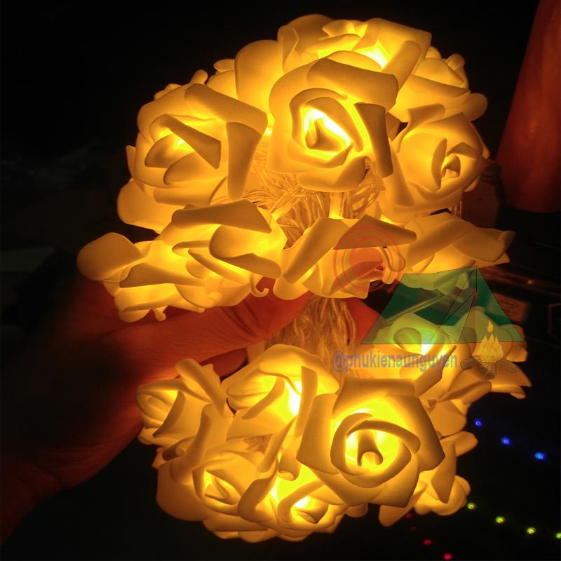 Đèn LED USB Hoa Hồng Dài 6m - 40 LED (Màu Vàng Ấm)