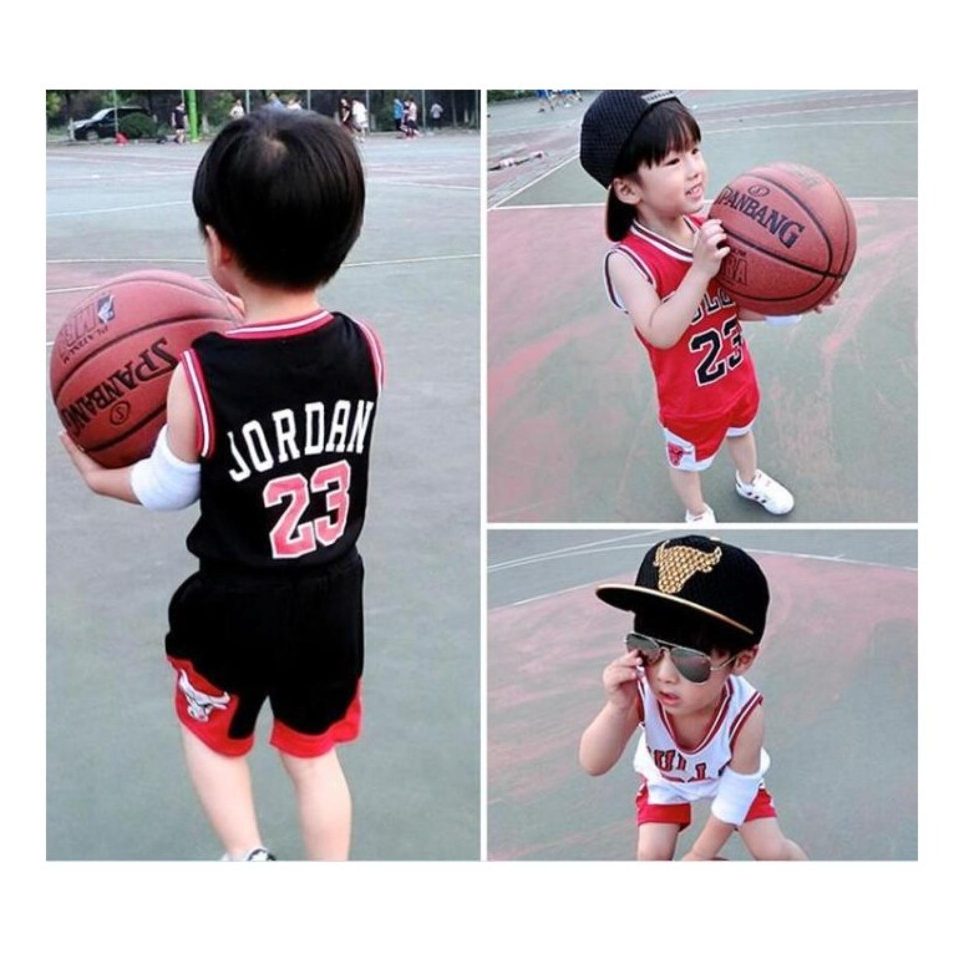 Quần áo bóng rổ trẻ em Bulls 23 đỏ