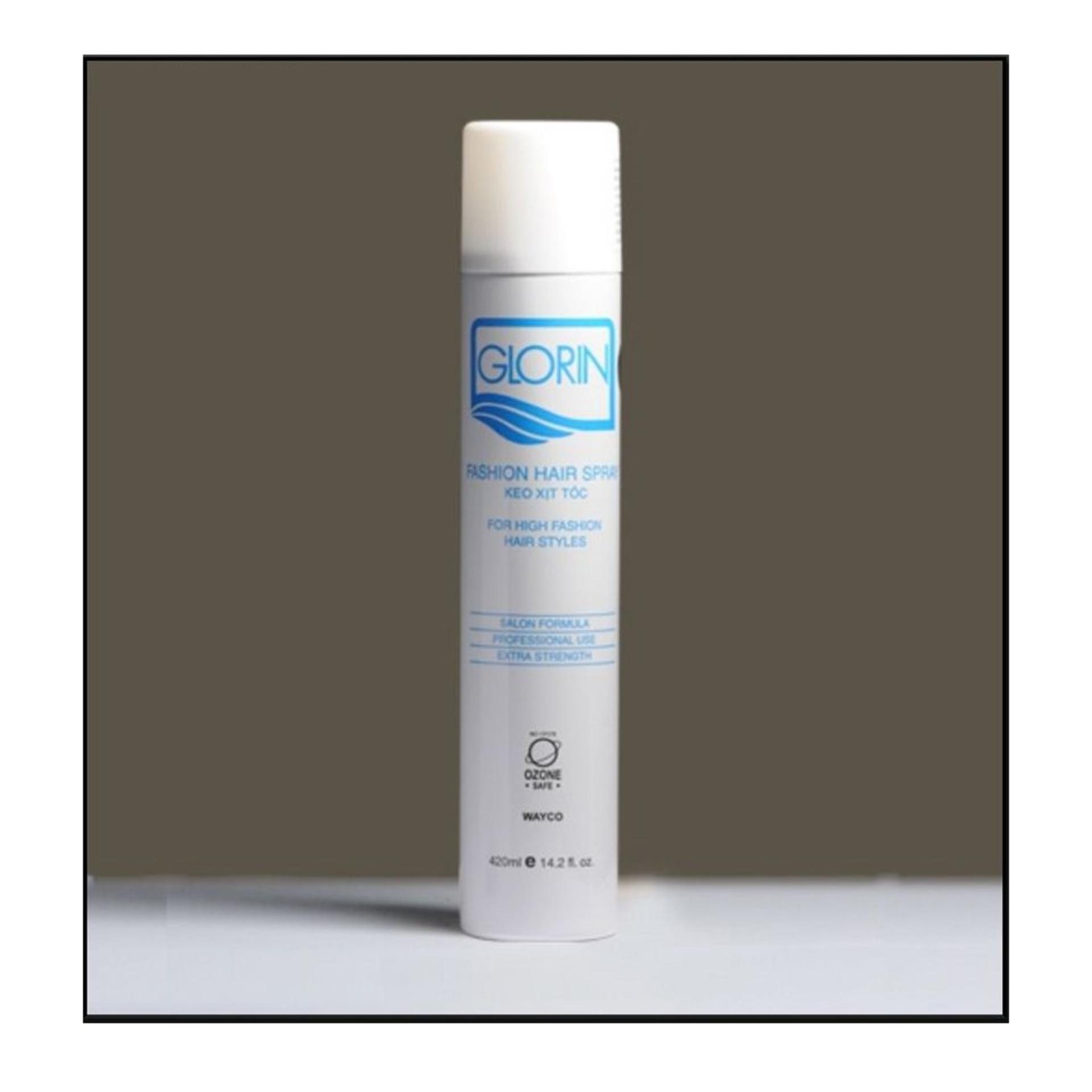 Keo xịt tóc cứng Glorin 420ml  Trắng 