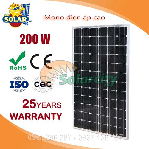 tấm pin năng lượng mặt trời 200w mono