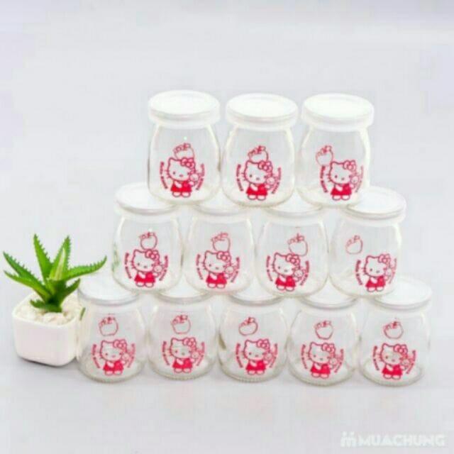 COMBO12 HŨ SỮA CHUA THỦY TINH (12 HŨ )