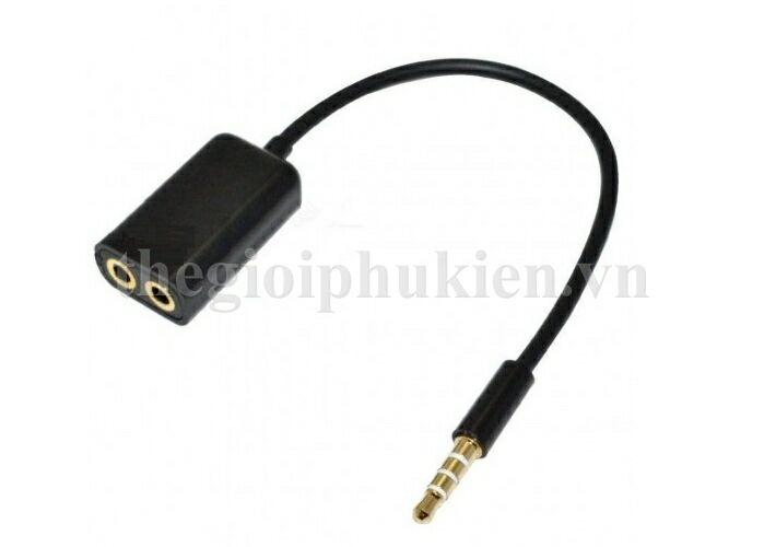 Cáp chia tai nghe 3.5mm 1 cổng ra 2 cổng