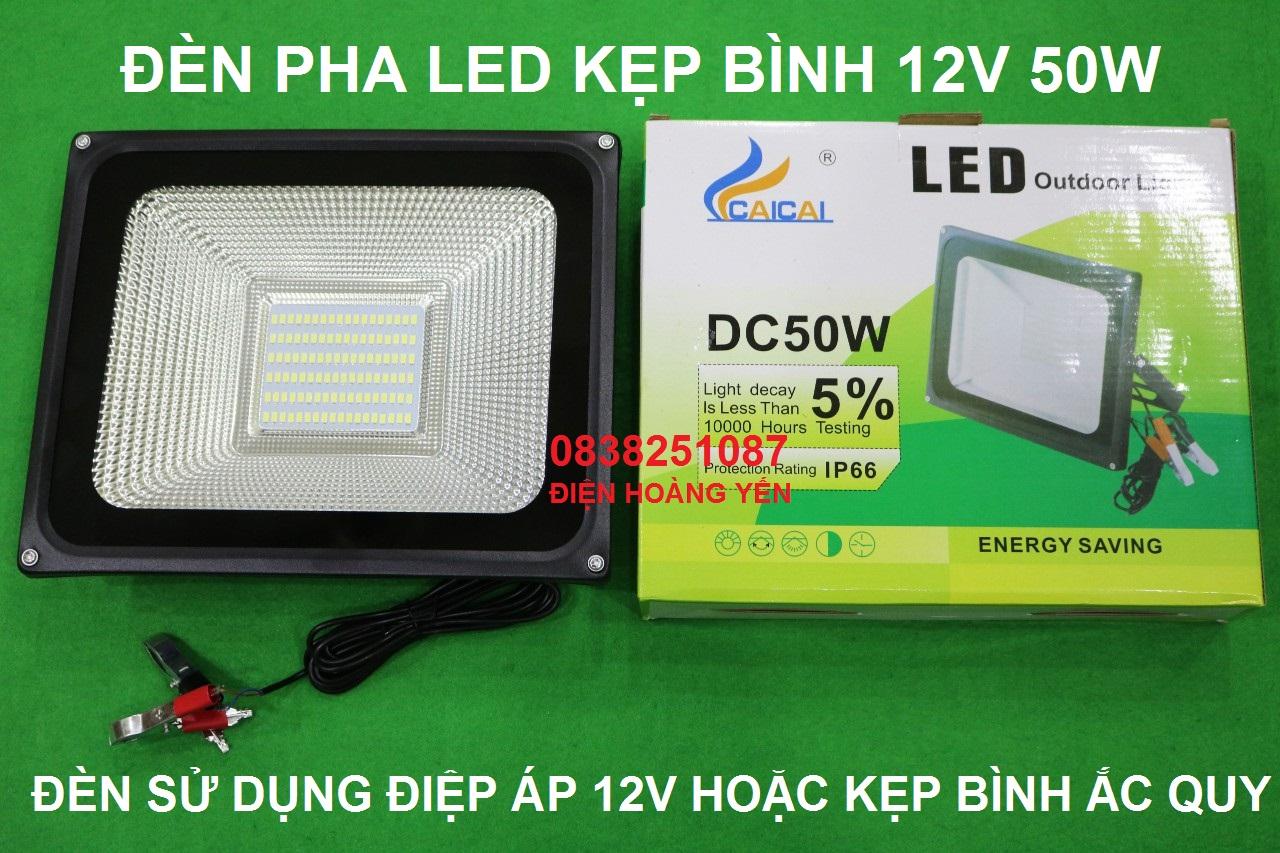 BÓNG PHA LED KẸP BÌNH 12V - 50W ÁNH SÁNG TRẮNG