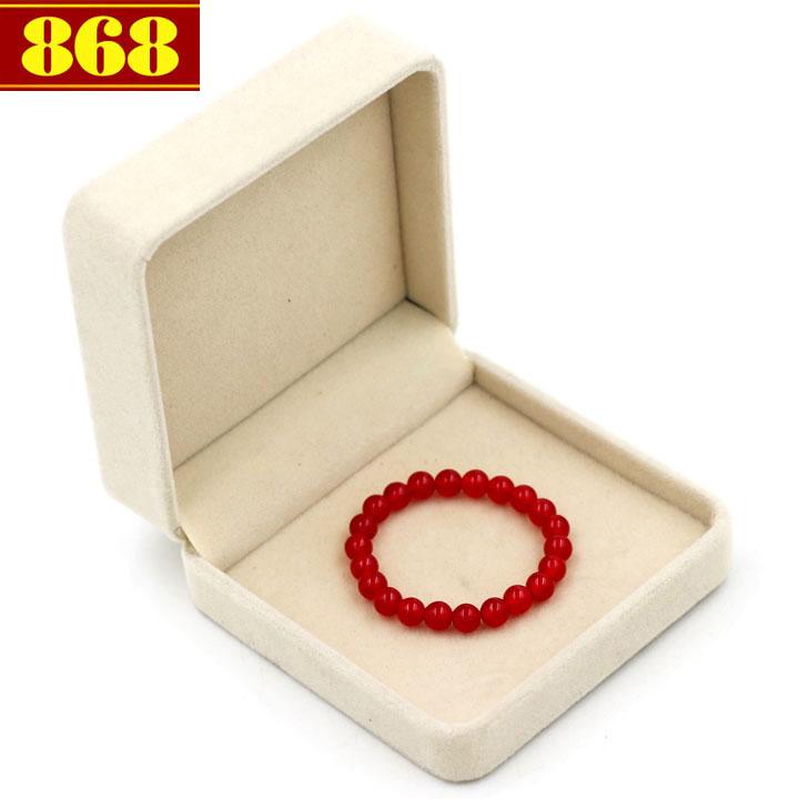 Ring hand chain stone quartz Red 8 cups attached velvet box-Case par fire, Tory