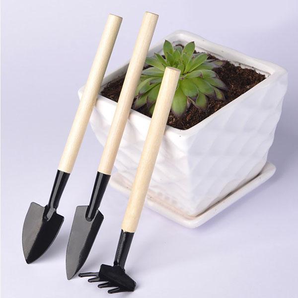 Bộ Cuốc Xẻng Làm Vườn Mini 3 Món, bộ dụng cụ làm vườn, bộ dụng cụ trồng cây mini, bộ cuốc xẻng làm vườn mini