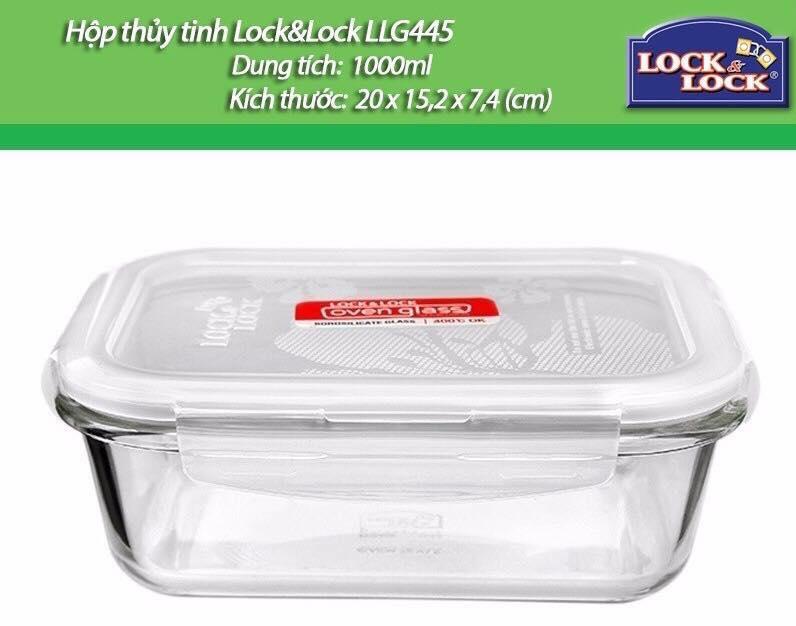 HỘP THỦY TINH CHỮ NHẬT LOCK&LOCK LLG445 1000ML