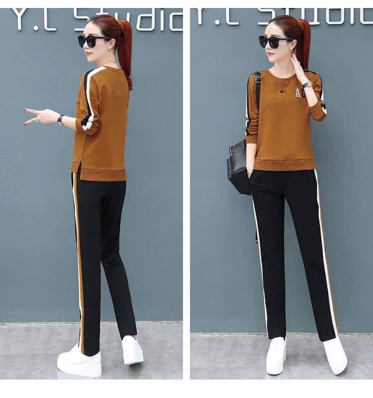 Đồ bộ thể thao thu đông cao cấp thêu chữ